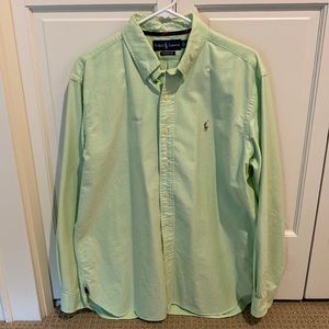 Like New: Button Down from Ralph Lauren - Mint Green - Size L - Standard Fit.